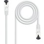 CABLE DE RED LATIGUILLO SSTP CAT8.1 AWG26 0.25 M BLANCO NANOCABLE